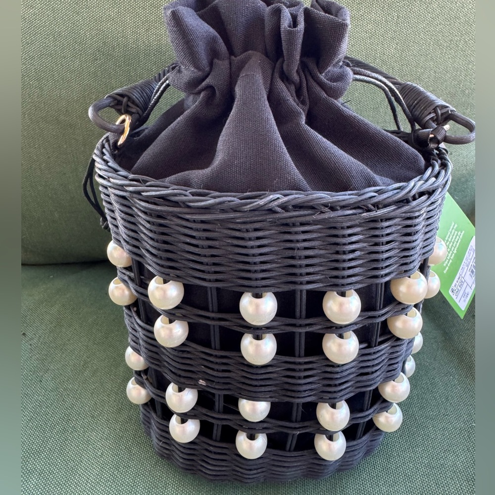 Kate Spade New York x Target Pearl Embellished Basket Bucket Bag w/Pearl Accents - Picture 10 of 12